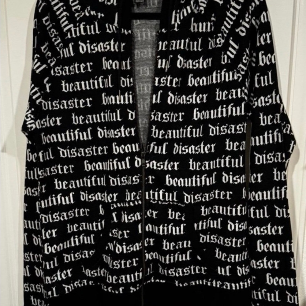 Beautiful Disaster Black and White Women's Sweater